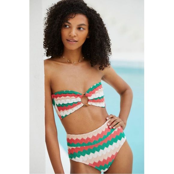 Anthropologie Other - Anthropologie Montce Gelato High-Rise Ruched Bikini Bottoms Size Small or Large